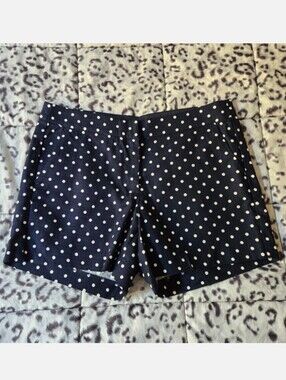 NWT J.Crew Factory Polka Dot 5" Cotton Twill Shorts Sz 8
